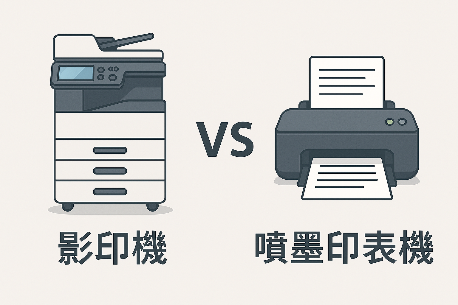 影印機 vs 噴墨印表機｜功能差異、優缺點與選購建議