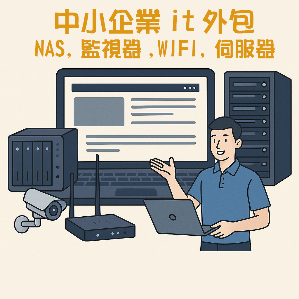 維修網資訊工作室｜新竹竹北在地 IT 外包NAS 架設備份監視器錄影備援Wi Fi有線網路伺服器與 VM影印機維修出租WordPress 網站設計方案透明月租維護單一窗口